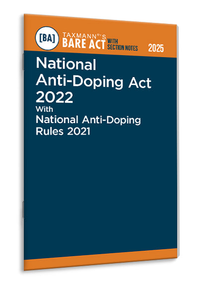 Taxmann's National Anti-Doping Act 2022 with National Anti-Doping Rules 2021 – Bare Act with Section Notes