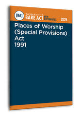 Taxmann's Places of Worship (Special Provisions) Act 1991 – Bare Act with Section Notes