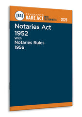 Taxmann's Notaries Act 1952 with Notaries Rules 1956 – Bare Act with Section Notes