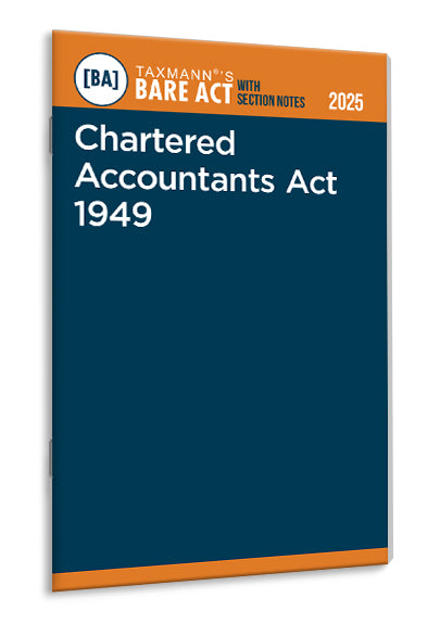 Taxmann's Chartered Accountants Act 1949 – Bare Act with Section Notes