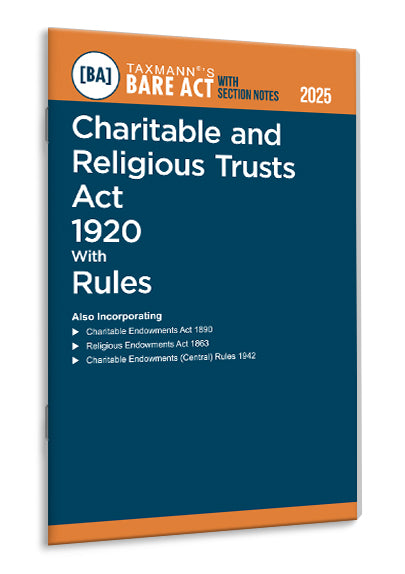 Taxmann's Charitable and Religious Trusts Act 1920 with Rules – Bare Act with Section Notes