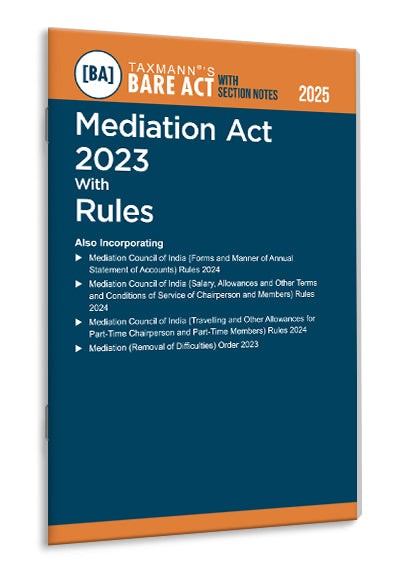 Taxmann's Mediation Act 2023 with Rules – Bare Act with Section Notes