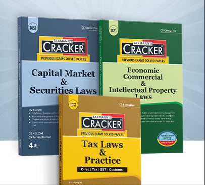 Taxmann Cracker Combo Papers 5 to 7 (CMSL, EC & IPL, & Tax) Set of 3 Books for CS Executive