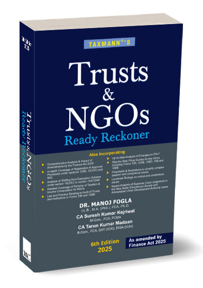Taxmann's Trusts & NGOs Ready Reckoner by Manoj Fogla, Suresh Kumar Kejriwal, Tarun Kumar Madaan