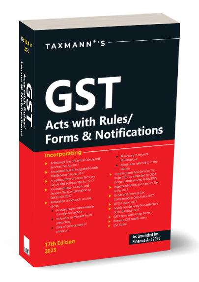 GST Acts with Rules/Forms & Notification book by Taxmann