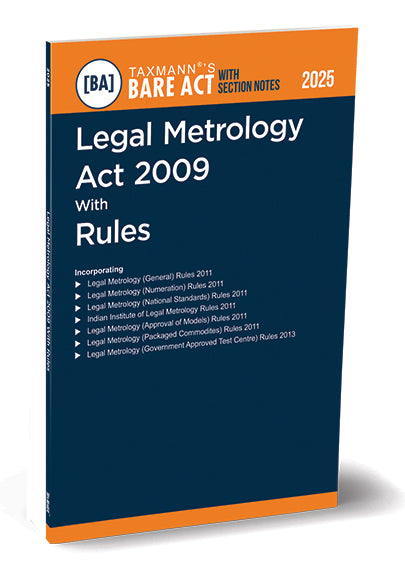 Taxmann's Legal Metrology Act 2009 with Rules – Bare Act with Section Notes