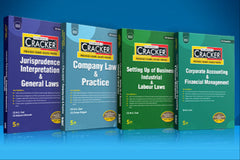 Cracker Combo Papers 1 to 4 (JIGL, CL, SUBIL & CAFM) Set of 4 Books for CS Executive (2022 Syllabus) by Taxmann