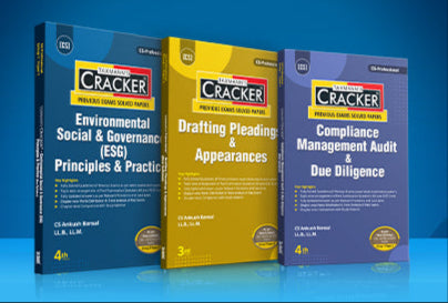 Taxmann Cracker Combo - Papers 1 to 3 CRACKER Series ESG, Drafting/DPA, and CMADD/Due Diligence (Set of 3 Books) for CS Professional by Ankush Bansal