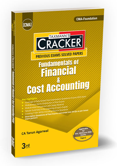Taxmann Cracker - Fundamentals of Financial and Cost Accounting Book for CMA Foundation by Tarun Agarwal