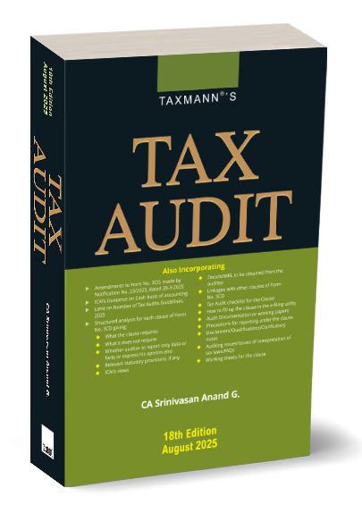 Tax Audit book by Srinivasan Anand G