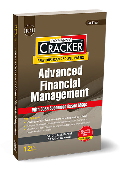 Taxmann Cracker - Advanced Financial Management Book for CA Final by K.M. Bansal, Anjali Agarwal