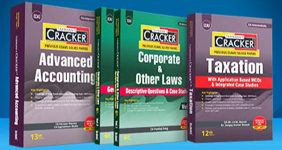 Taxmann Cracker Combo Papers 1 to 3 (Advanced Accounts, Law, and Tax) Set of 3 Books for CA Inter