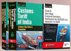 R.K. Jain's Complete Customs Reference Set | Tariff & Mega Exemptions (2025-26)