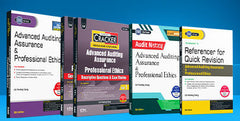 CA Final Full Combo Advanced Auditing Assurance & Professional Ethics (Class Notes + Cracker + Study Material + Referencer - Set of 4 Books) by Taxmann
