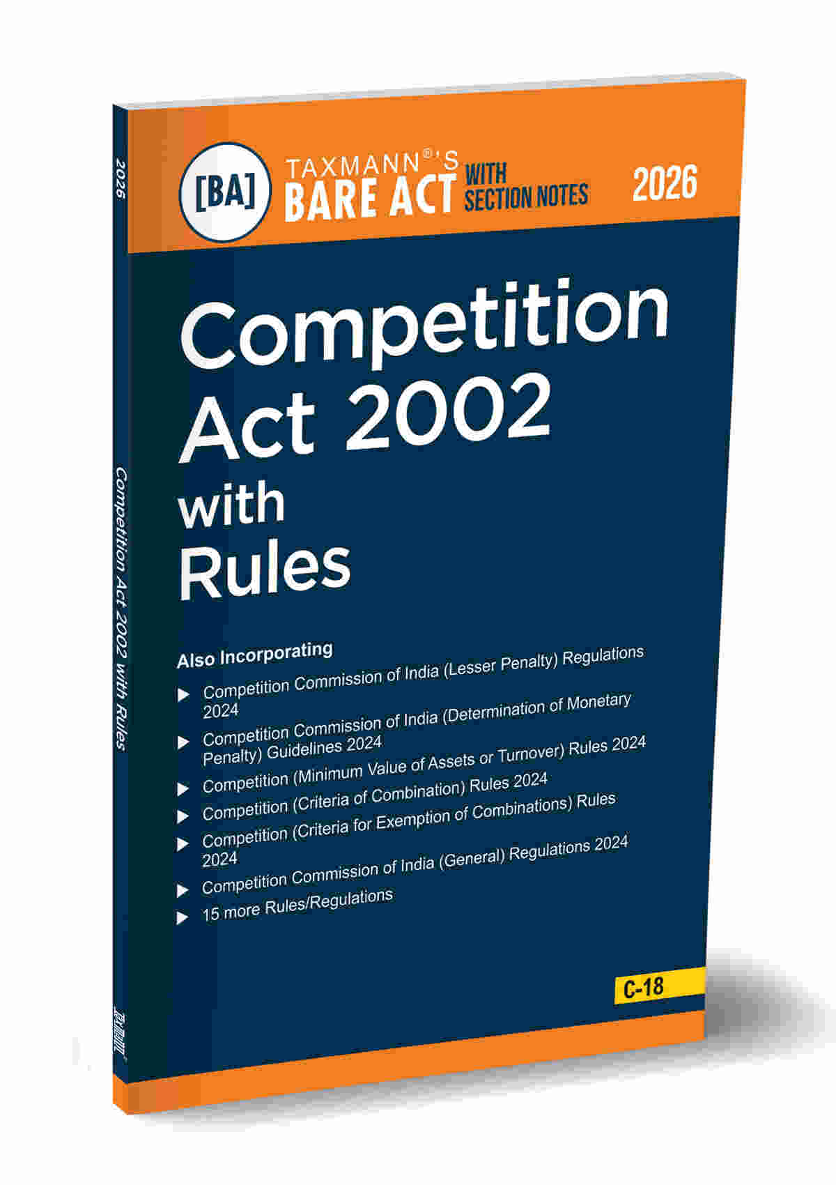 Taxmann's Competition Act 2002 with Rules – Bare Act with Section Notes