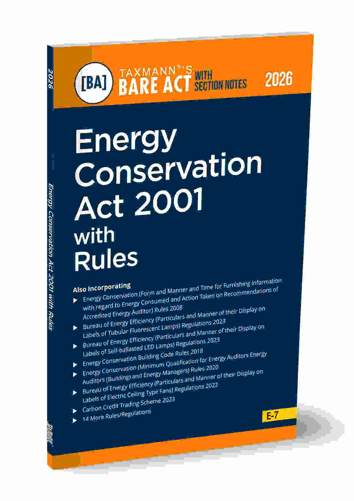 Taxmann's Energy Conservation Act 2001 with Rules – Bare Act with Section Notes
