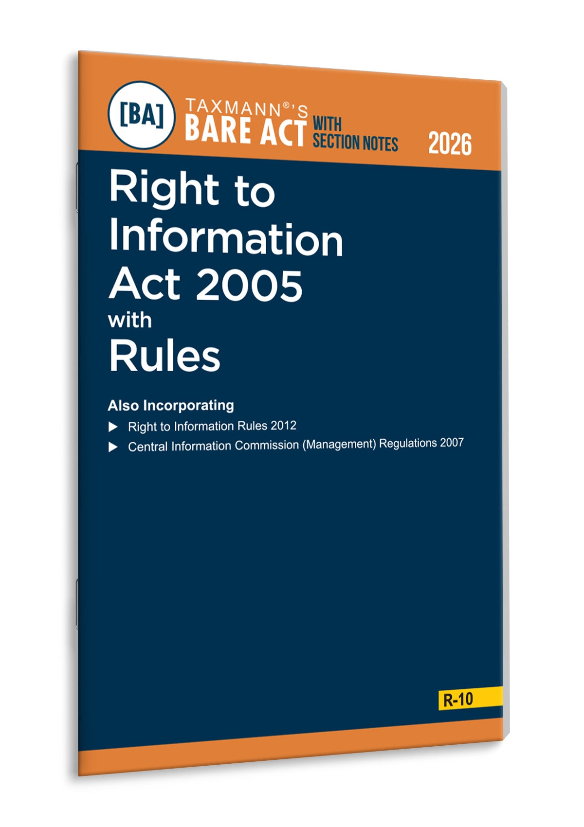 Taxmann's Right to Information Act 2005 with Rules – Bare Act with Section Notes