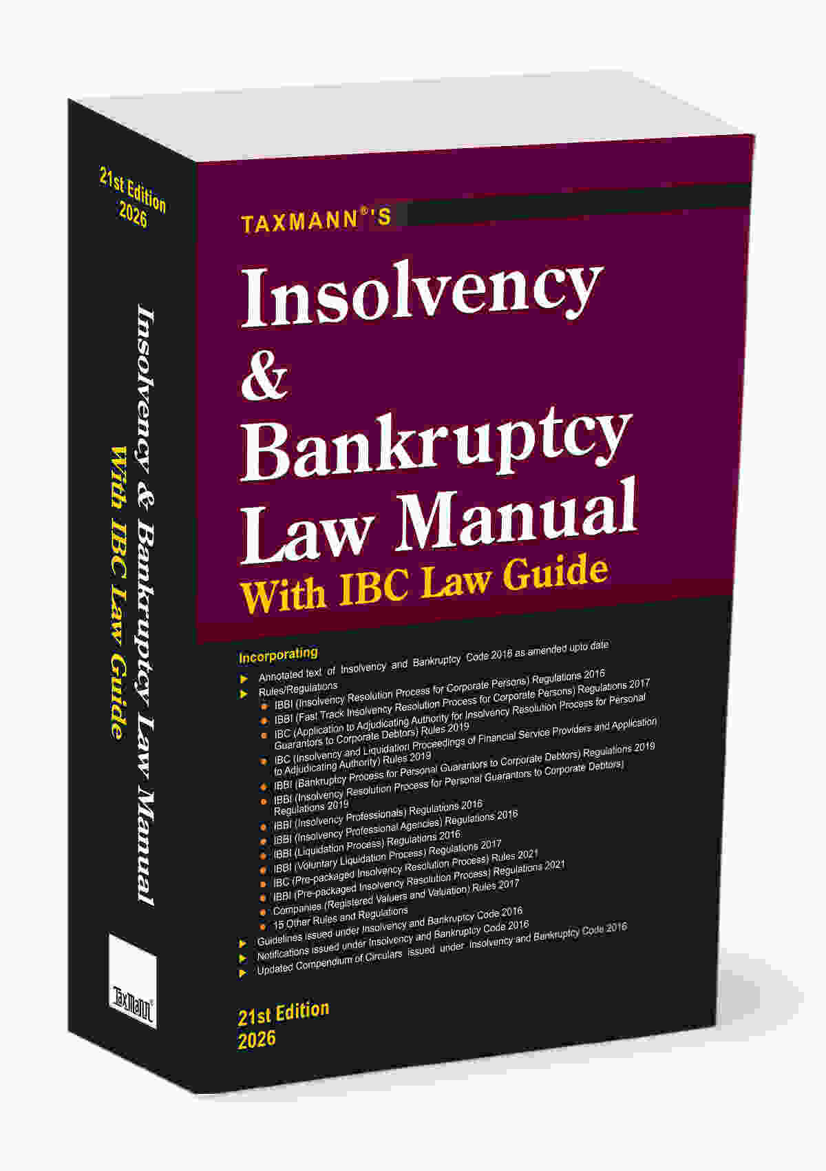 Insolvency and Bankruptcy Law Manual with IBC Law Guide book by Taxmann