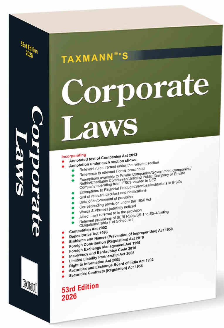 Corporate Laws (Pocket Edition) book by Taxmann