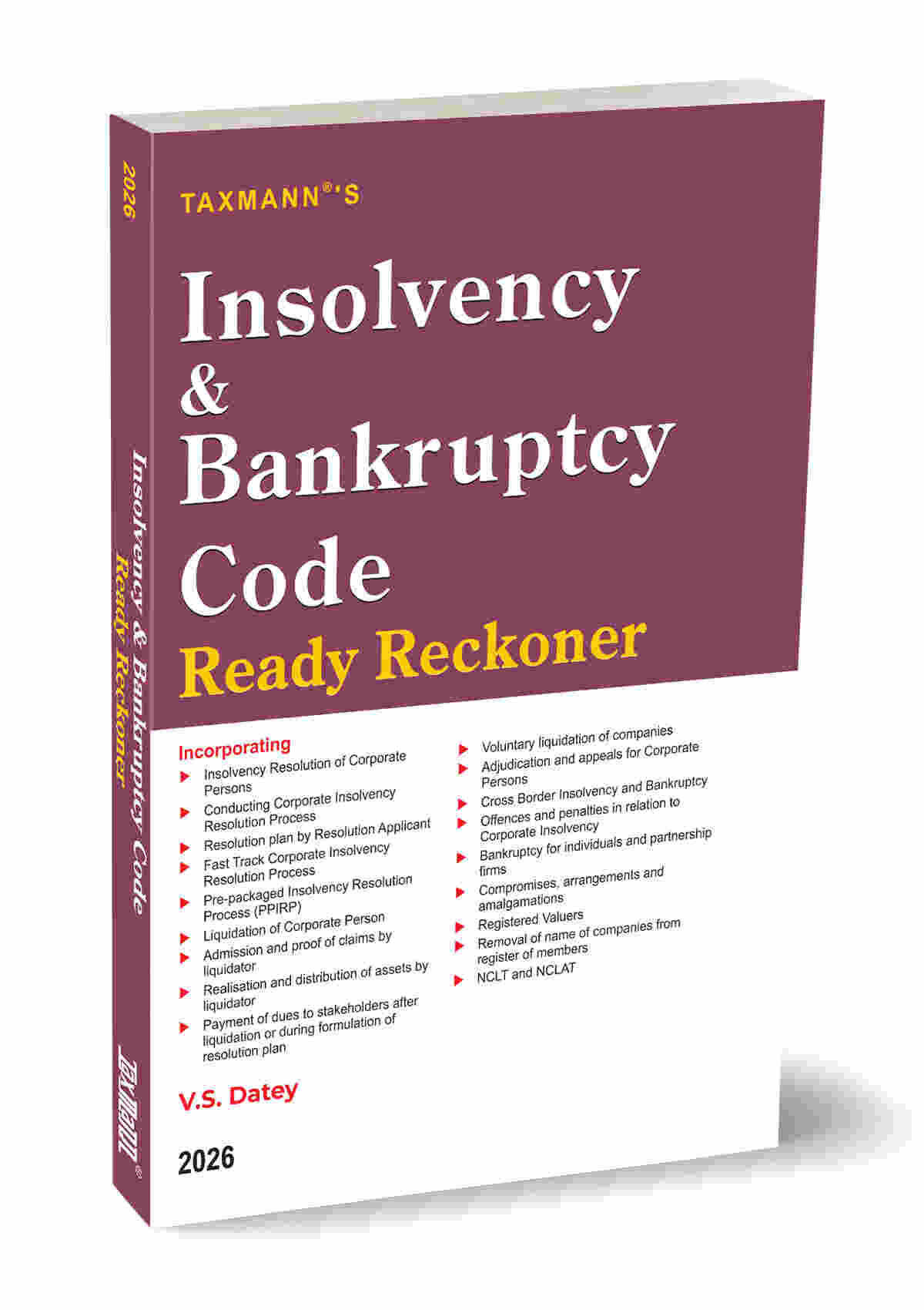 Insolvency & Bankruptcy Code Ready Reckoner book by V.S. Datey
