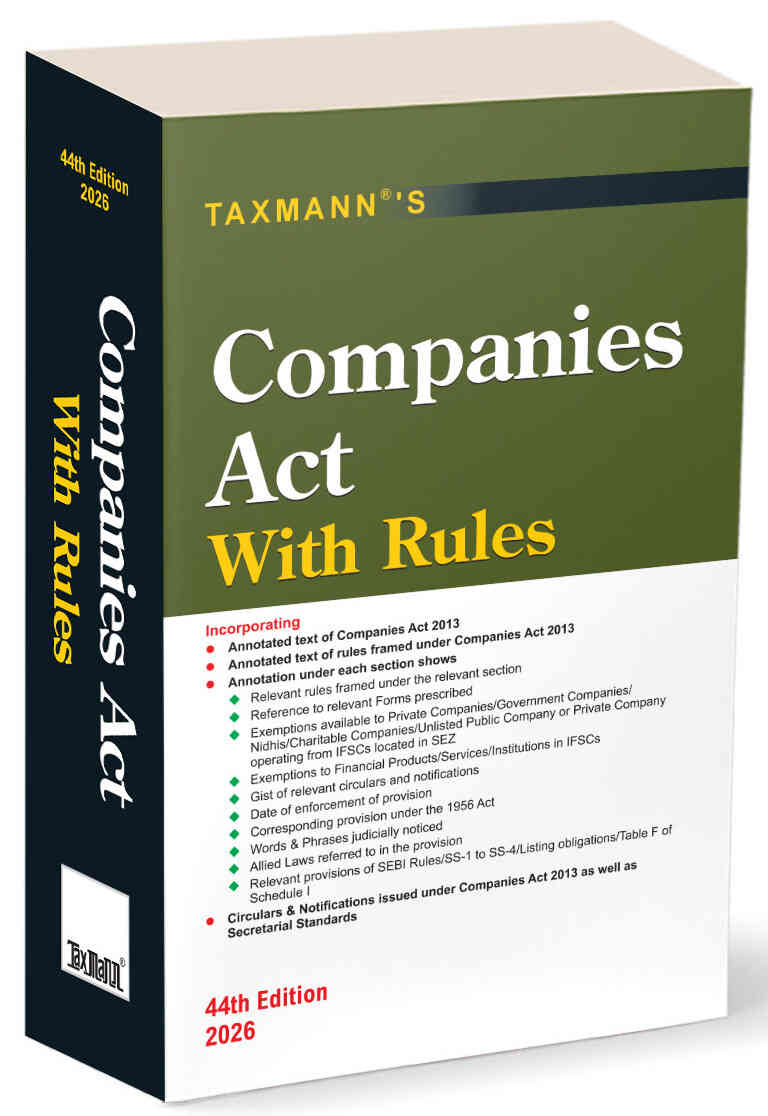 Taxmann's Companies Act with Rules (Pocket -Paperback) book