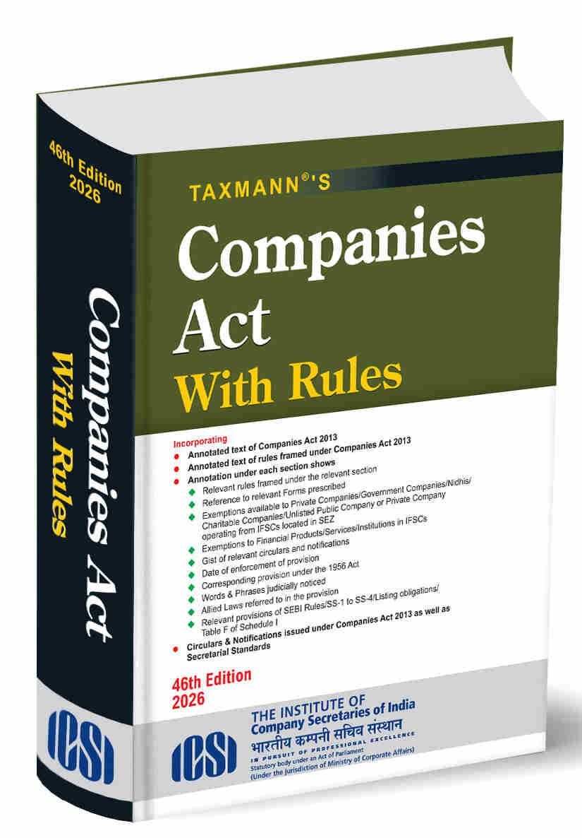 Taxmann's Companies Act with Rules (Pocket -Hardbound) book