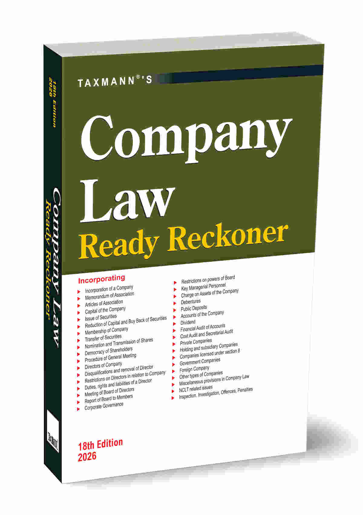 Company Law Ready Reckoner book by Taxmann