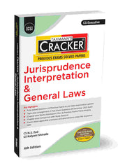 Taxmann Cracker -Jurisprudence Interpretation and General Laws Book for CS Executive by N.S. Zad, Kalyani Shirode