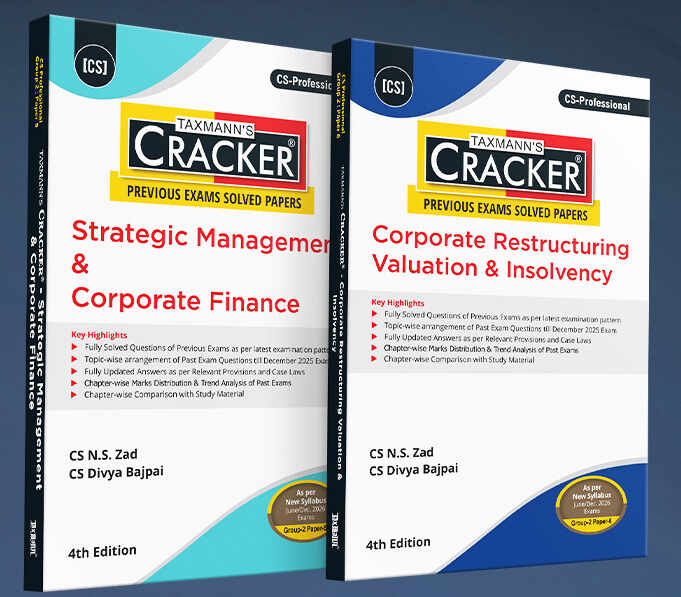 Taxmann Cracker Combo - Papers 5 & 6 CRACKER Series SMCF and CRVI (Set of 2 Books) for CS Professional by N.S. Zad, Divya Bajpai