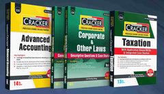 Taxmann Cracker Combo Papers 1 to 3 (Advanced Accounts, Law, and Tax) Set of 3 Books for CA Inter