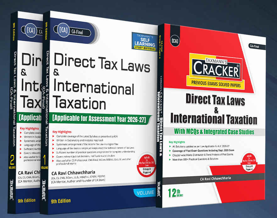 CA Final Essentials Combo Direct Tax Laws & International Taxation (Study Material + Cracker - Set of 2 Books) by Taxmann
