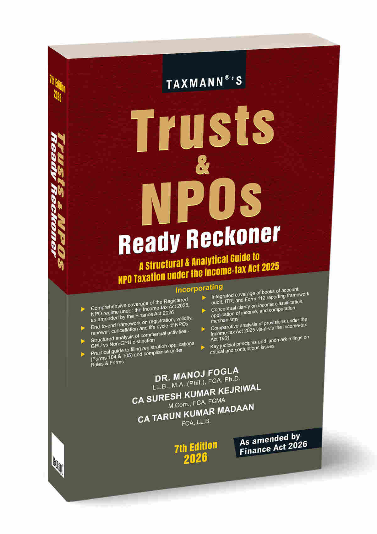 Taxmann's Trusts & NPOs Ready Reckoner – A Structural & Analytical Guide to NPO Taxation under the Income-tax Act 2025