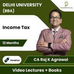 Delhi University (BBA) Income Tax Video Lectures By CA Raj K Agrawal (Pendrive + Books, 12 Months)