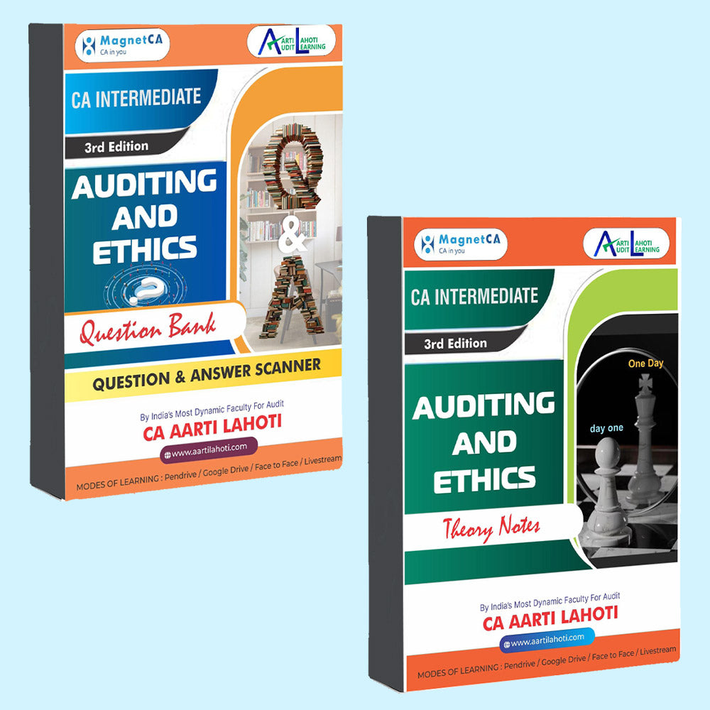 CA Inter Audit Book Combo (Theory Notes + Q&A) By CA Aarti Lahoti