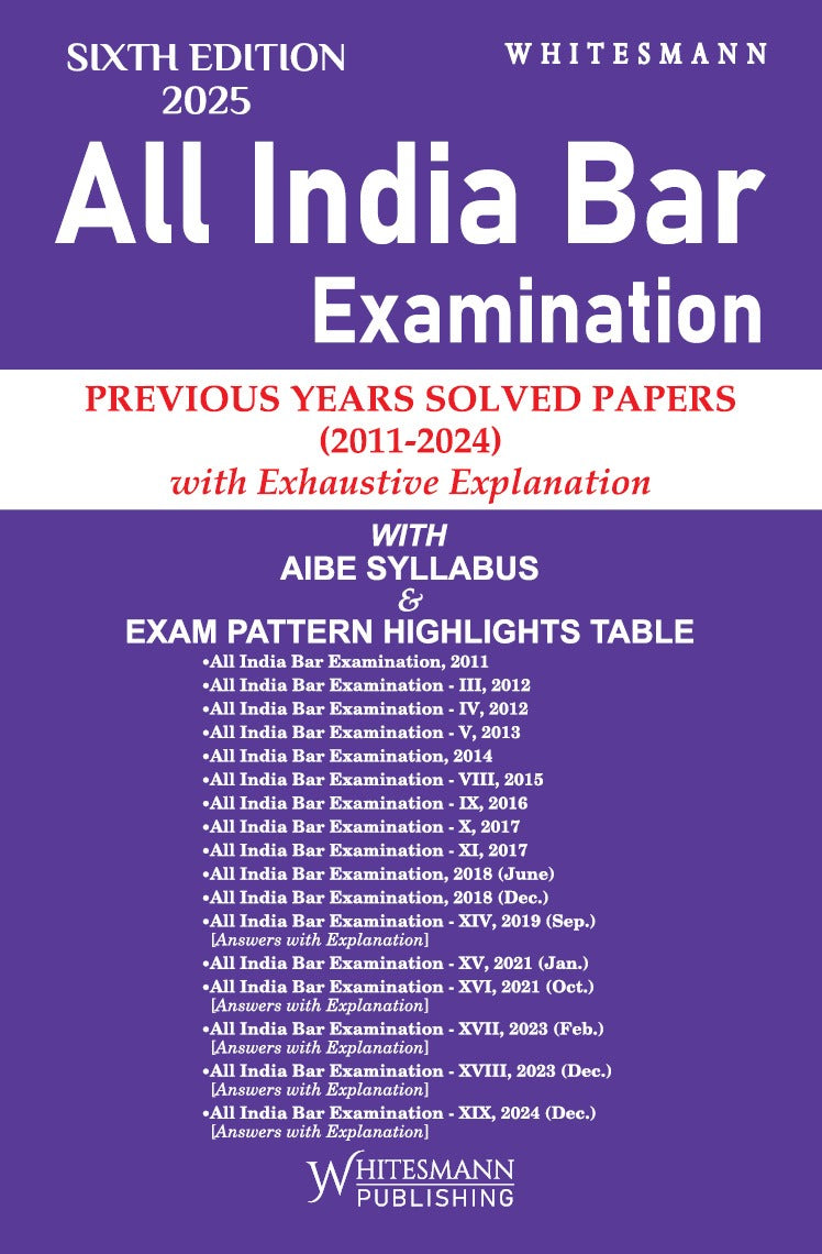 All India Bar Examination (AIBE) Previous years solved papers By Whitesmann