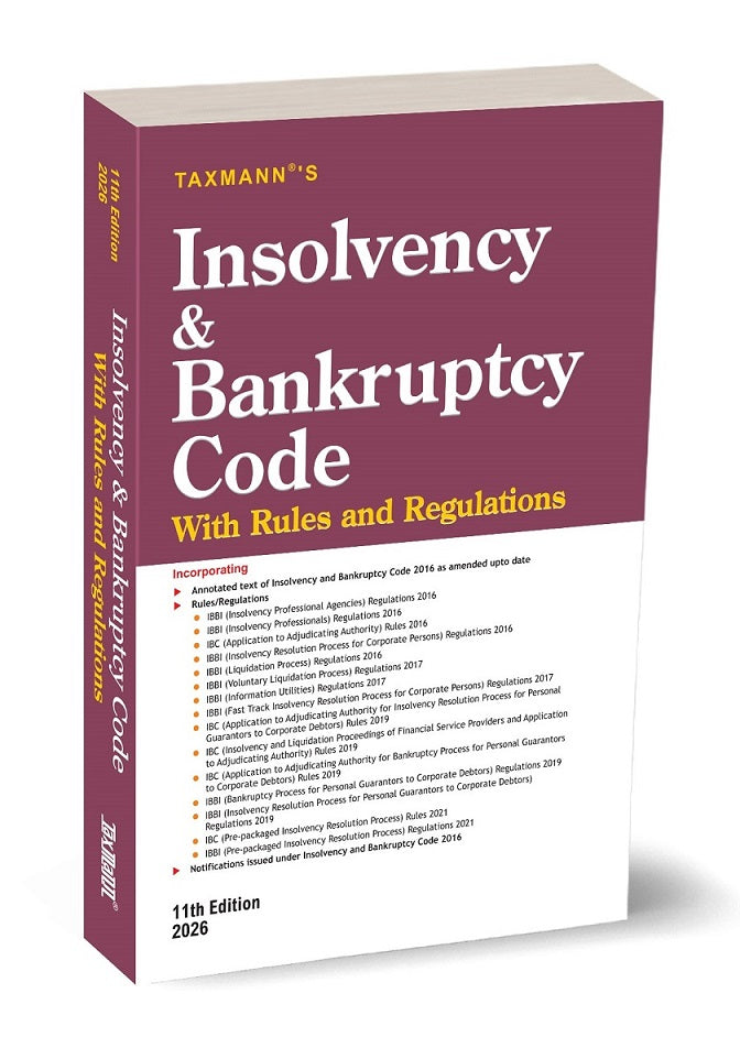 Insolvency and Bankruptcy Code with Rules and Regulations book by Taxmann