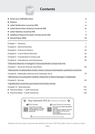 NTA CUET (UG) Question Bank - Chemistry Book By Oswaal Books