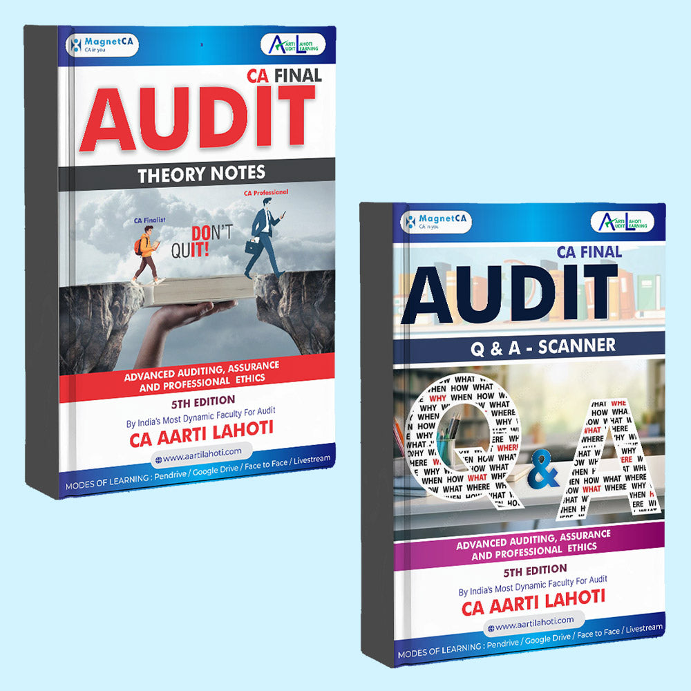 CA Final Audit (Theory Notes + Q & A Scanner) Combo Books Set by CA Aarti Lahoti