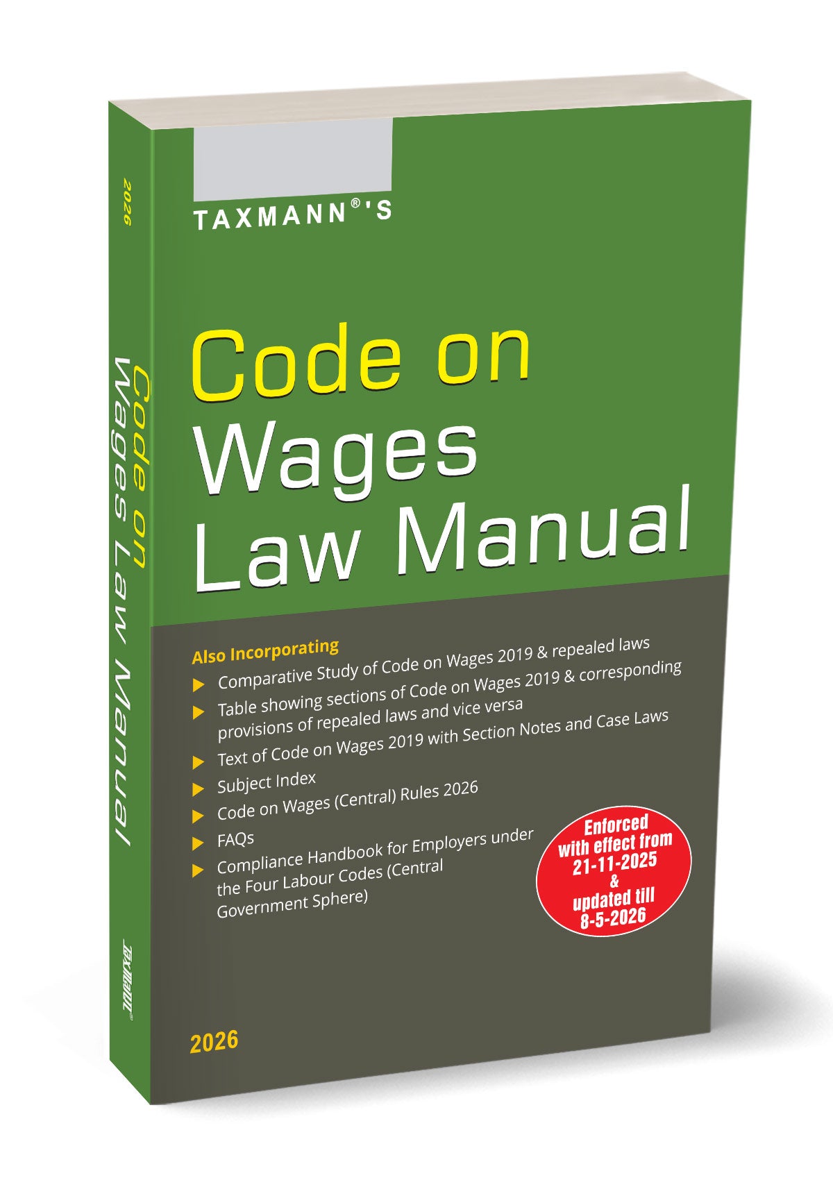 Code on Wages Law Manual Book by Taxmann