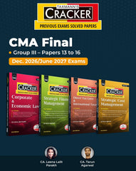 CMA Final Cracker Combo Group III – Papers 13 to 16 (CLE, SFM, DIT, and SCM) - Set of 4 Books By Taxmann