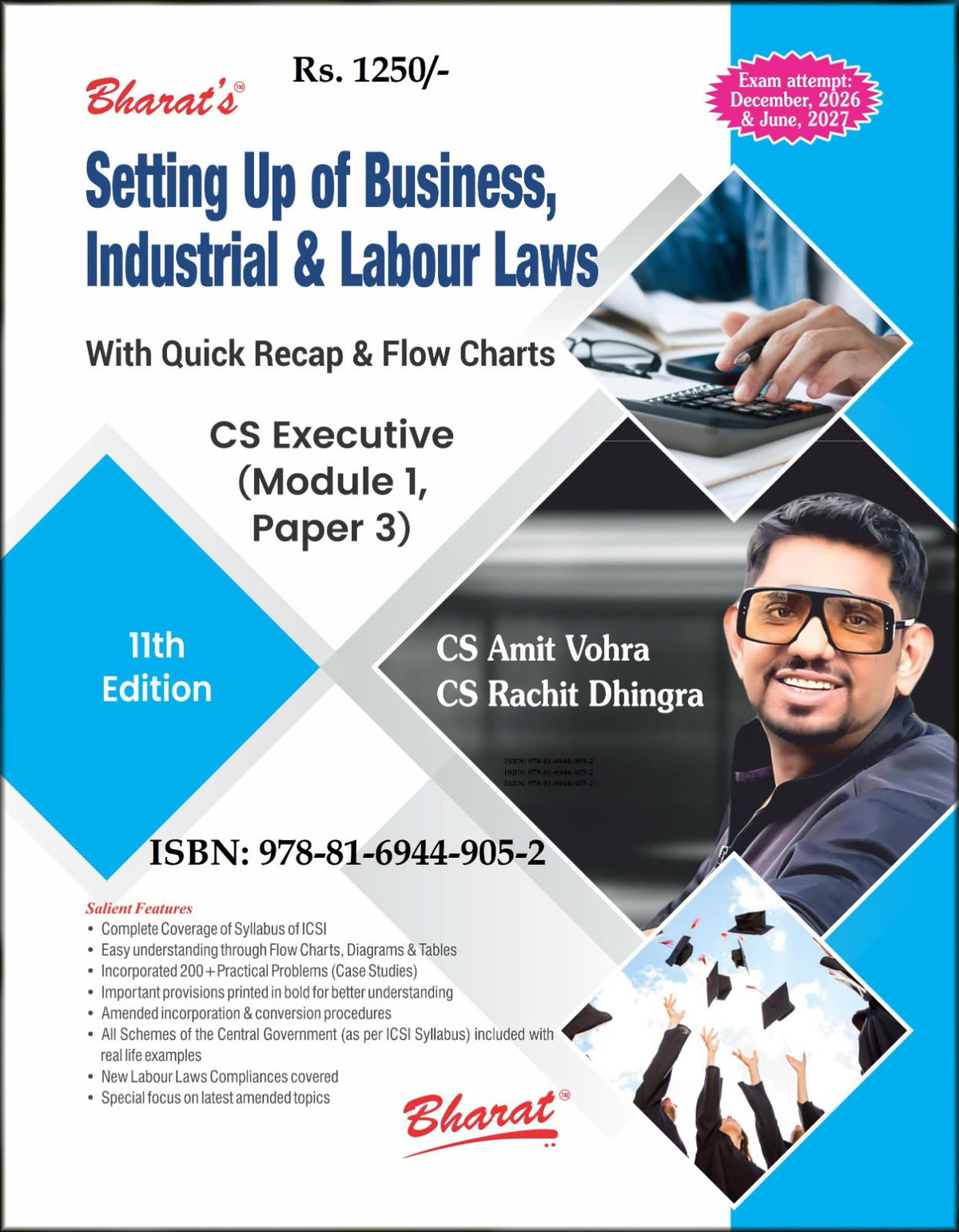 Bharat’s Setting Up of Business, Industrial & Labour Laws - Book for CS Executive by CS Amit Vohra and CS Rachit Dhingra