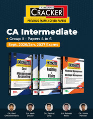Taxmann Cracker Combo Papers 4 to 6 (CMA, Auditing, and FM SM) Set of 3 Books for CA Inter