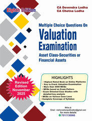Mahi Creation's MCQ’s On Valuation Examination (Asset Class-Securities Or Financial Assets) - Book By CA Devendra Lodha And CA Chetna Lodha