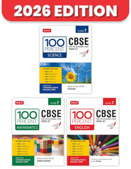 100 Percent NCERT & CBSE Science, Mathematics, English Class 7 (Set of 3 Books) Combo By MTG Learning