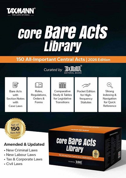 Taxmann's Core Bare Acts Library - 150 All-important Central Acts (Set of 150 Books)