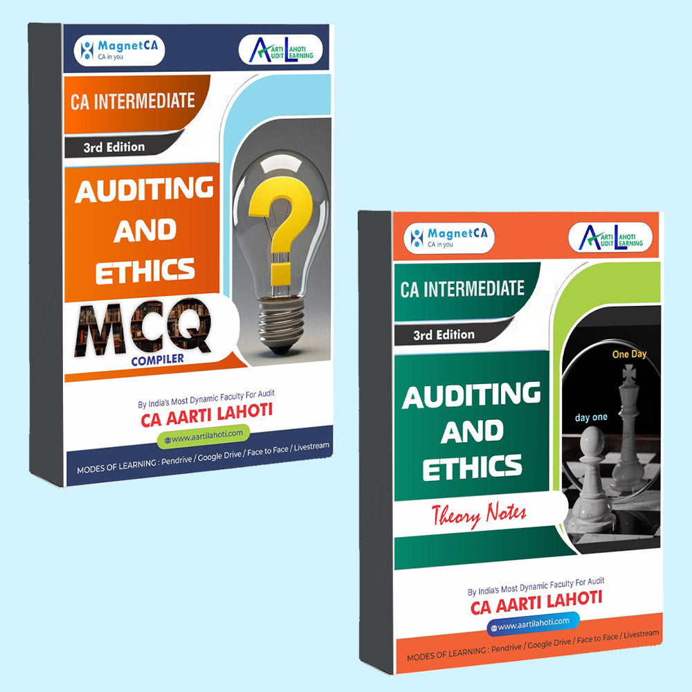 CA Inter Audit Book Combo (Theory Notes + MCQ) By CA Aarti Lahoti