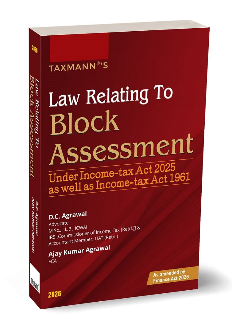 Law Relating To Block Assessment Book By Taxmann