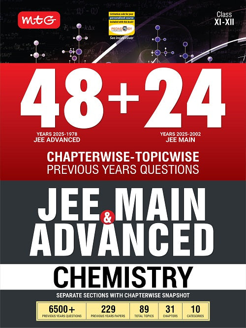 48+24 Years Chapterwise Topicwise Solutions Chemistry for JEE (Adv + Main) By MTG Learning