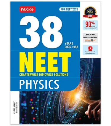 38 Years NEET Physics PYP with Chapterwise Topicwise Solutions for NEET 2026 Exam By MTG Learning