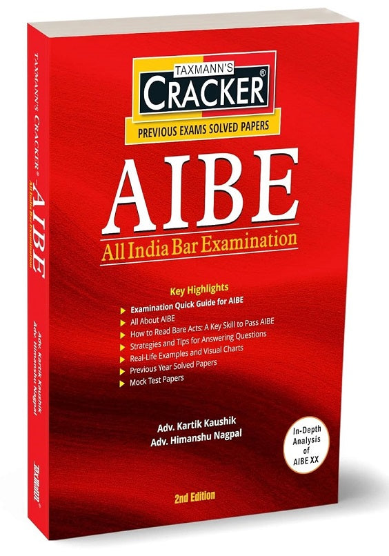 AIBE – All India Bar Examination CRACKER - Book By Taxmann